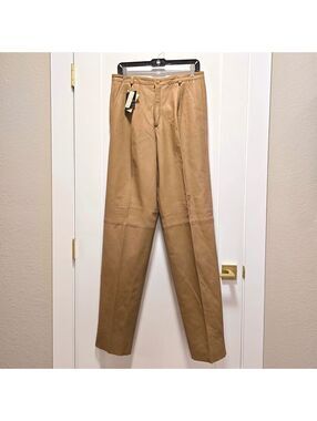 Roth Women's Genuine Nappa Leather Brown Trousers - NWT - Small